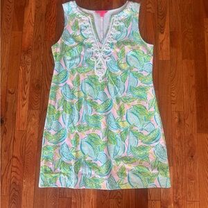 Lilly Pulitzer Sleeveless Dress with Leaf Print